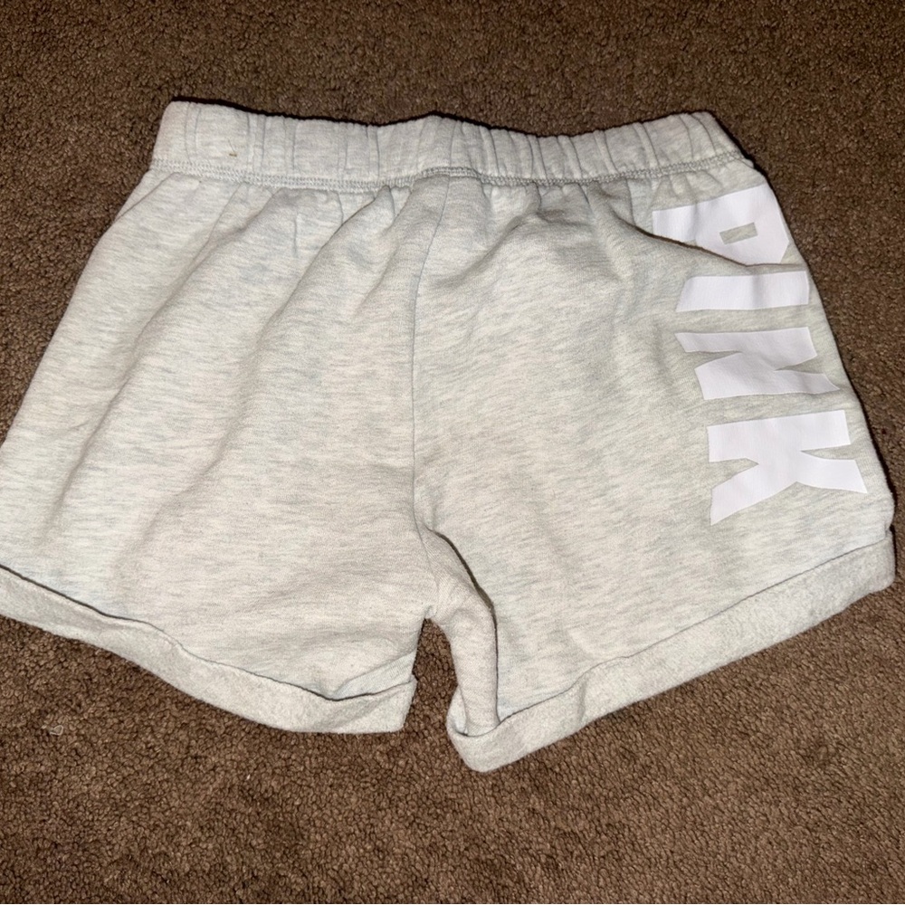 PINK Light Gray Lounge Shorts